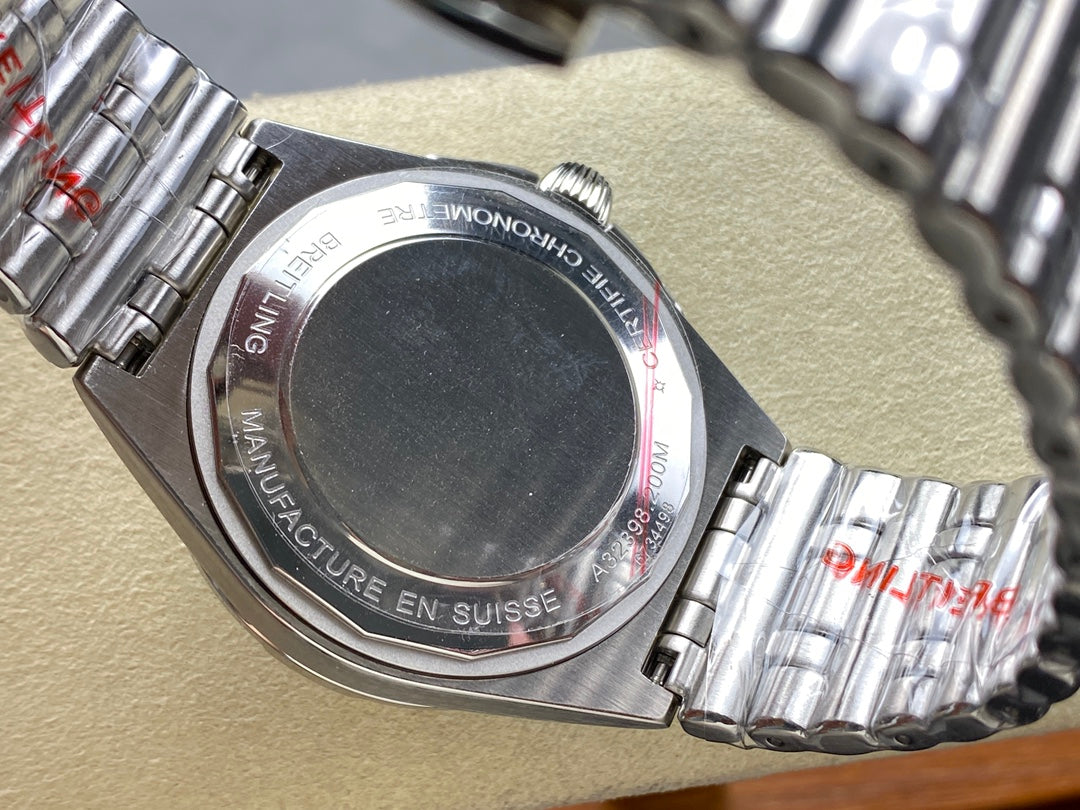 Chronomat GMT 40 SS BLS 1:1 Best Edition Gray Dial on SS Bracelet A2836