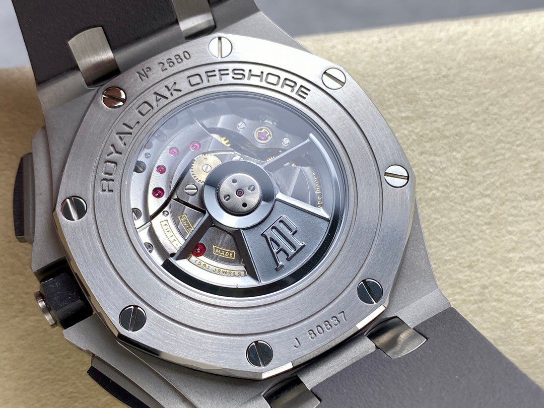 Royal Oak Offshore 44mm SS TKF Best Edition Gray Dial on Gray Rubber Strap A3126