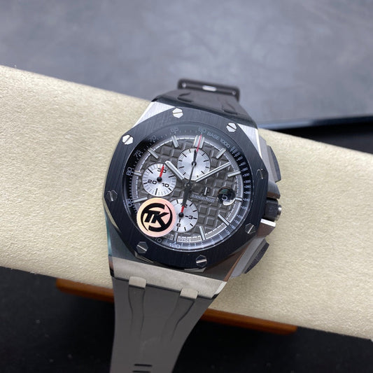 Royal Oak Offshore 44mm SS TKF Best Edition Gray Dial on Gray Rubber Strap A3126