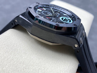 Royal Oak Offshore 44mm Forged Carbon TKF Best Edition Black Dial on Black Rubber Strap A3126