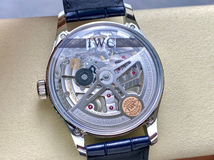Portugieser Automatic 42mm SS APSF 1:1 Best Edition White Dial Blue Marker on Blue Leather Strap A52010