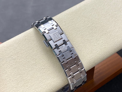 Royal Oak 15500 SS APSF 1:1 Best Edition White Dial on SS Bracelet SA4302 Super Clone V2 (SW Dial)