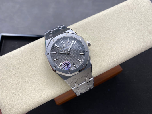 Royal Oak 15500 SS APSF 1:1 Best Edition Gray Dial on SS Bracelet SA4302 Super Clone V2 (SW Dial)
