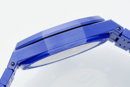 Royal Oak 15500 Blue Ceramic APSF 1:1 Best Edition Blue Stars Dial on Blue Ceramic Bracelet SA4302 Super Clone