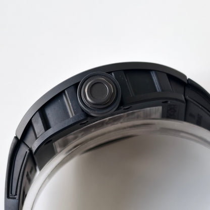 RM055 Black Case Red Inner Bezel Umi Office 1:1 Best Edition Skeleton Dial Black Rubber Strap RMUL2 Super Clone (Free Sprung)