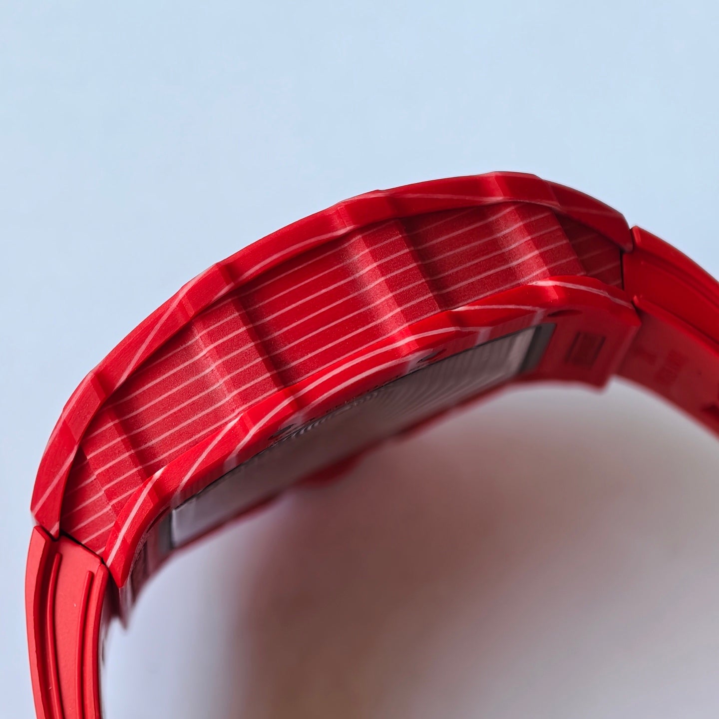 RM035-02 Red NTPT Umi Office 1:1 Best Edition Skeleton Dial On Red Rubber Strap RMAL1 Super Clone V2 (Free Sprung)