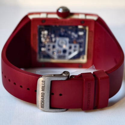 RM16-02 Red NTPT Umi Office Best Edition Skeleton Dial On Red Rubber Strap Asian CRMA9