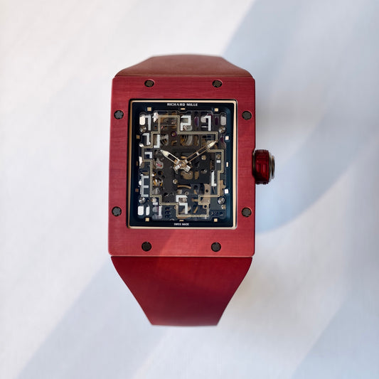 RM16-02 Red NTPT Umi Office Best Edition Skeleton Dial On Red Rubber Strap Asian CRMA9