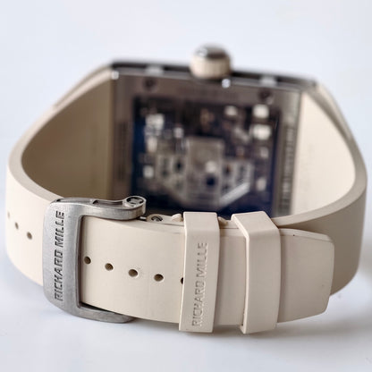 RM16-02 Titanium Umi Office Best Edition Skeleton Dial On Cream Rubber Strap Asian CRMA9