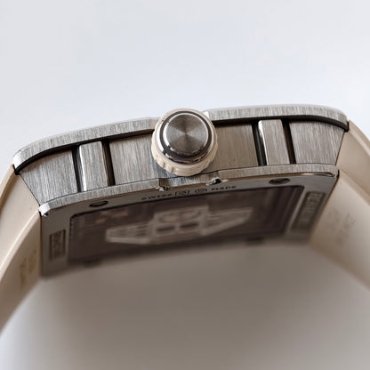 RM16-02 Titanium Umi Office Best Edition Skeleton Dial On Cream Rubber Strap Asian CRMA9