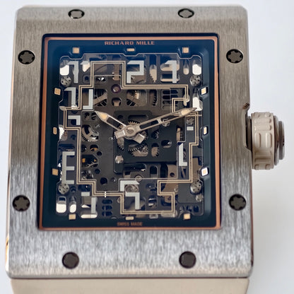 RM16-02 Titanium Umi Office Best Edition Skeleton Dial On Cream Rubber Strap Asian CRMA9