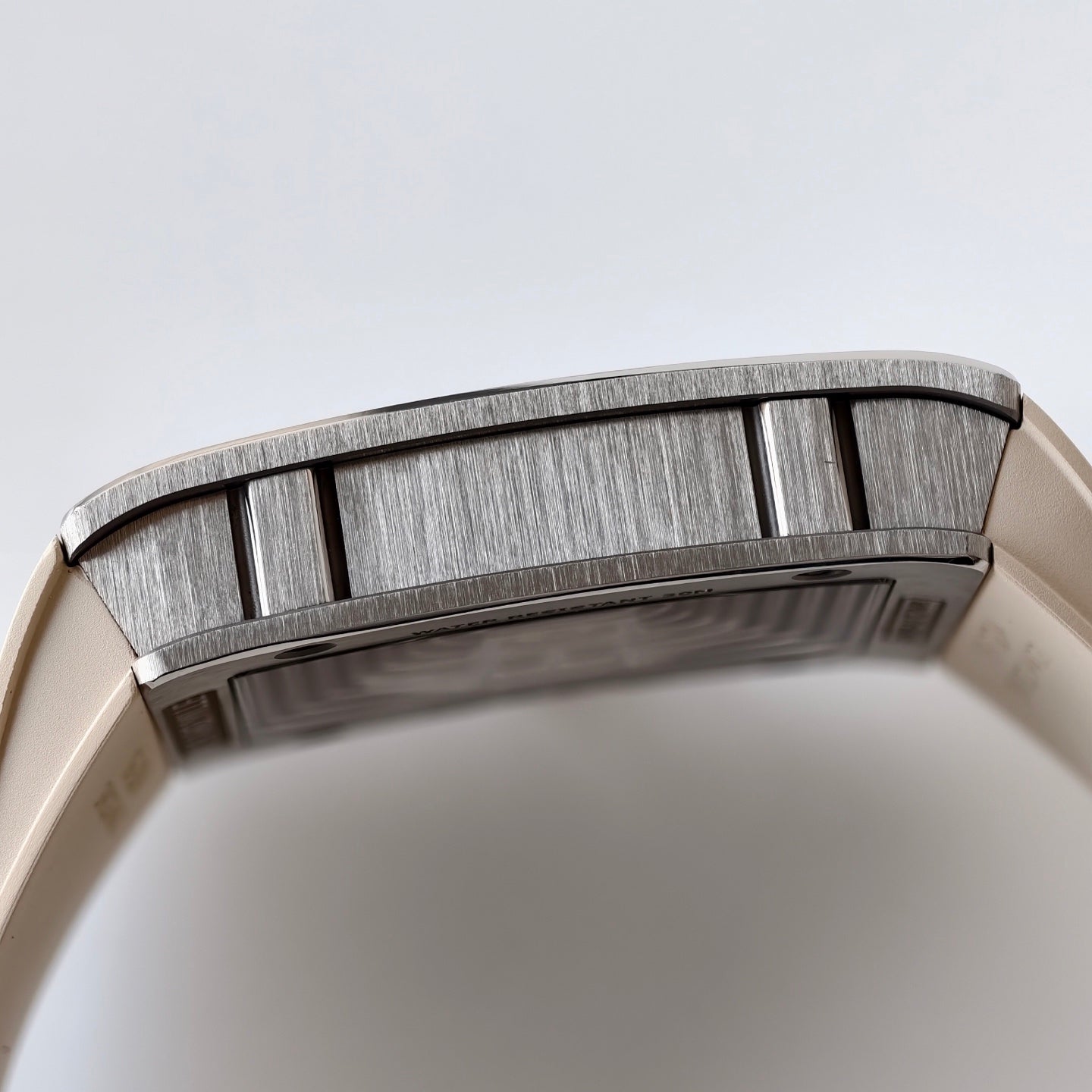 RM16-02 Titanium Umi Office Best Edition Skeleton Dial On Cream Rubber Strap Asian CRMA9