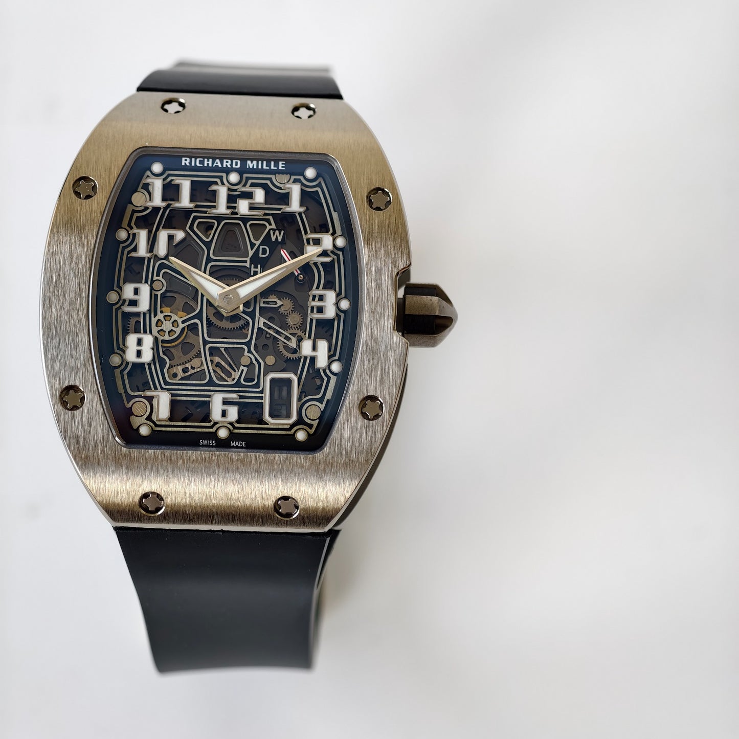 Miller Studios RM67-01 Titanium Skeleton Dial on Black Rubber Strap CRMA6 Clone