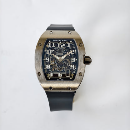 Miller Studios RM67-01 Titanium Skeleton Dial on Black Rubber Strap CRMA6 Clone