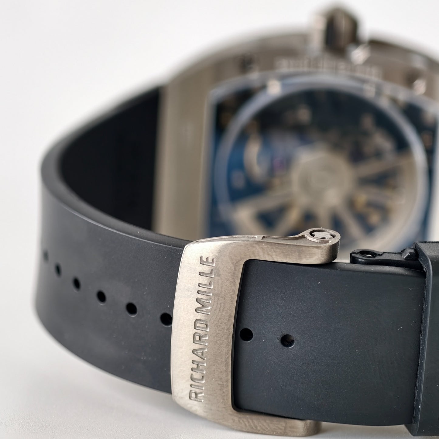 Miller Studios RM67-01 Titanium Skeleton Dial on Black Rubber Strap CRMA6 Clone
