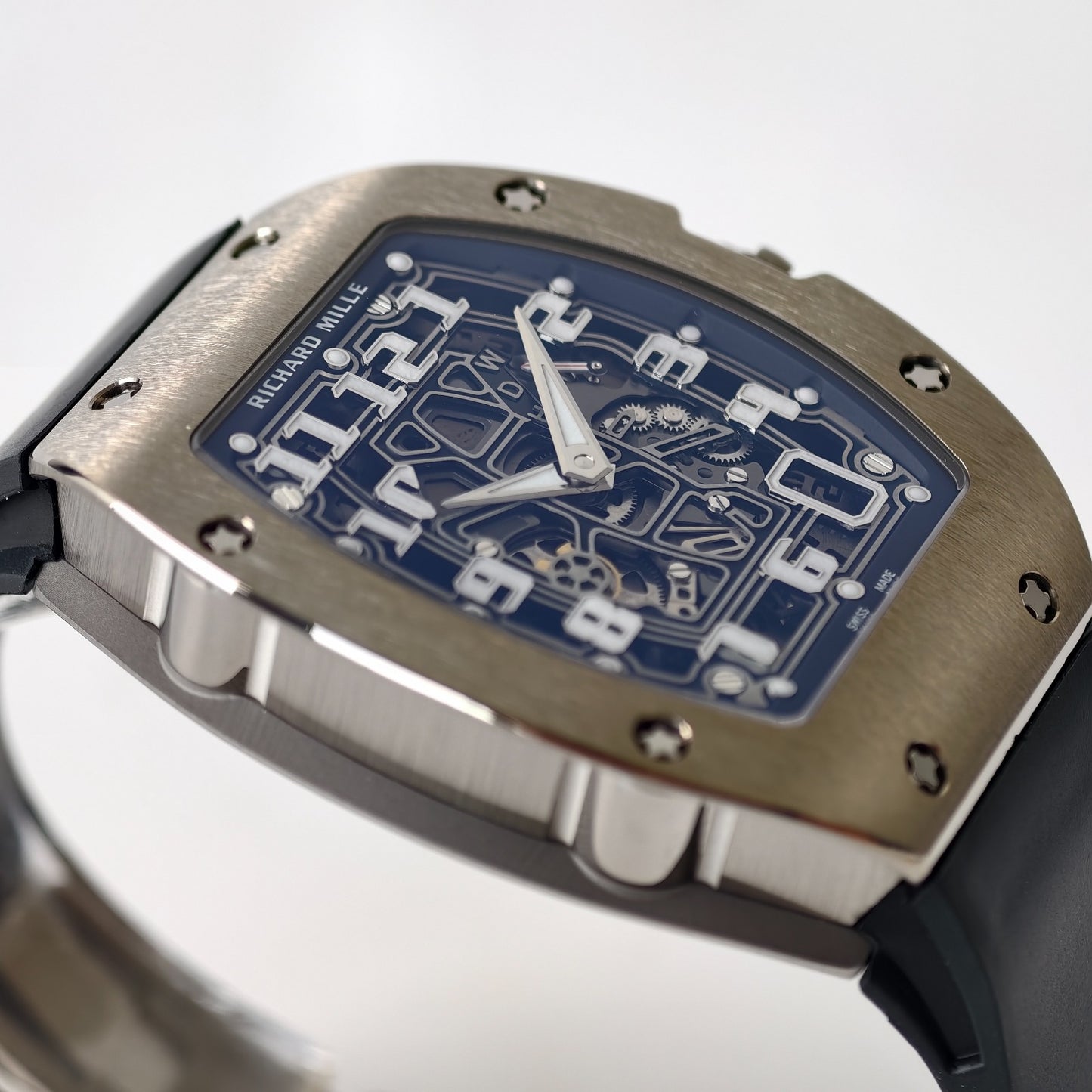 Miller Studios RM67-01 Titanium Skeleton Dial on Black Rubber Strap CRMA6 Clone