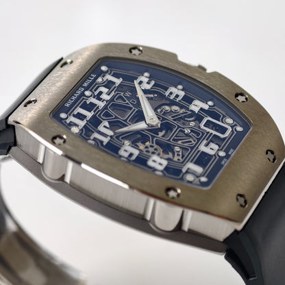 Miller Studios RM67-01 Titanium Skeleton Dial on Black Rubber Strap CRMA6 Clone