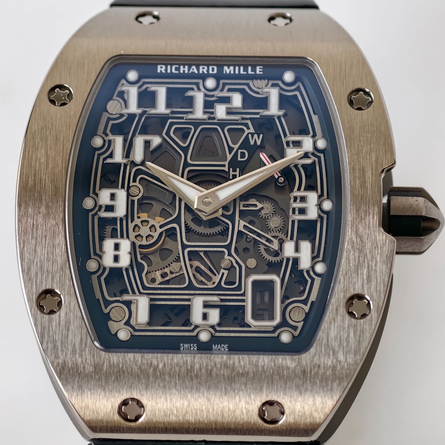 Miller Studios RM67-01 Titanium Skeleton Dial on Black Rubber Strap CRMA6 Clone