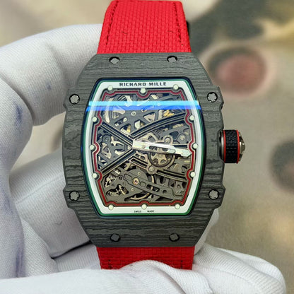 RICH Maker's 1:1 RM67-02 Black NTPT Italy Black Skeleton Dial CRMA7 Super Clone