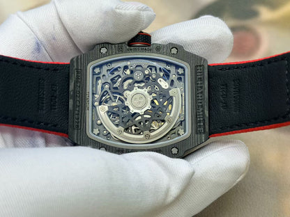 RICH Maker's 1:1 RM67-02 Black NTPT Italy Black Skeleton Dial CRMA7 Super Clone