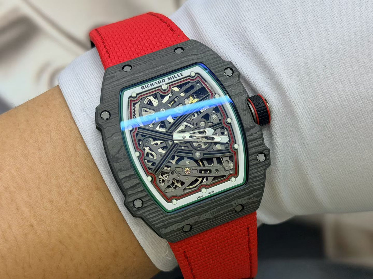 RICH Maker's 1:1 RM67-02 Black NTPT Italy Black Skeleton Dial CRMA7 Super Clone