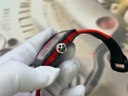 RICH Maker's 1:1 RM67-02 Black/Red NTPT Norway Red/White/Blue Skeleton Dial CRMA7 Super Clone