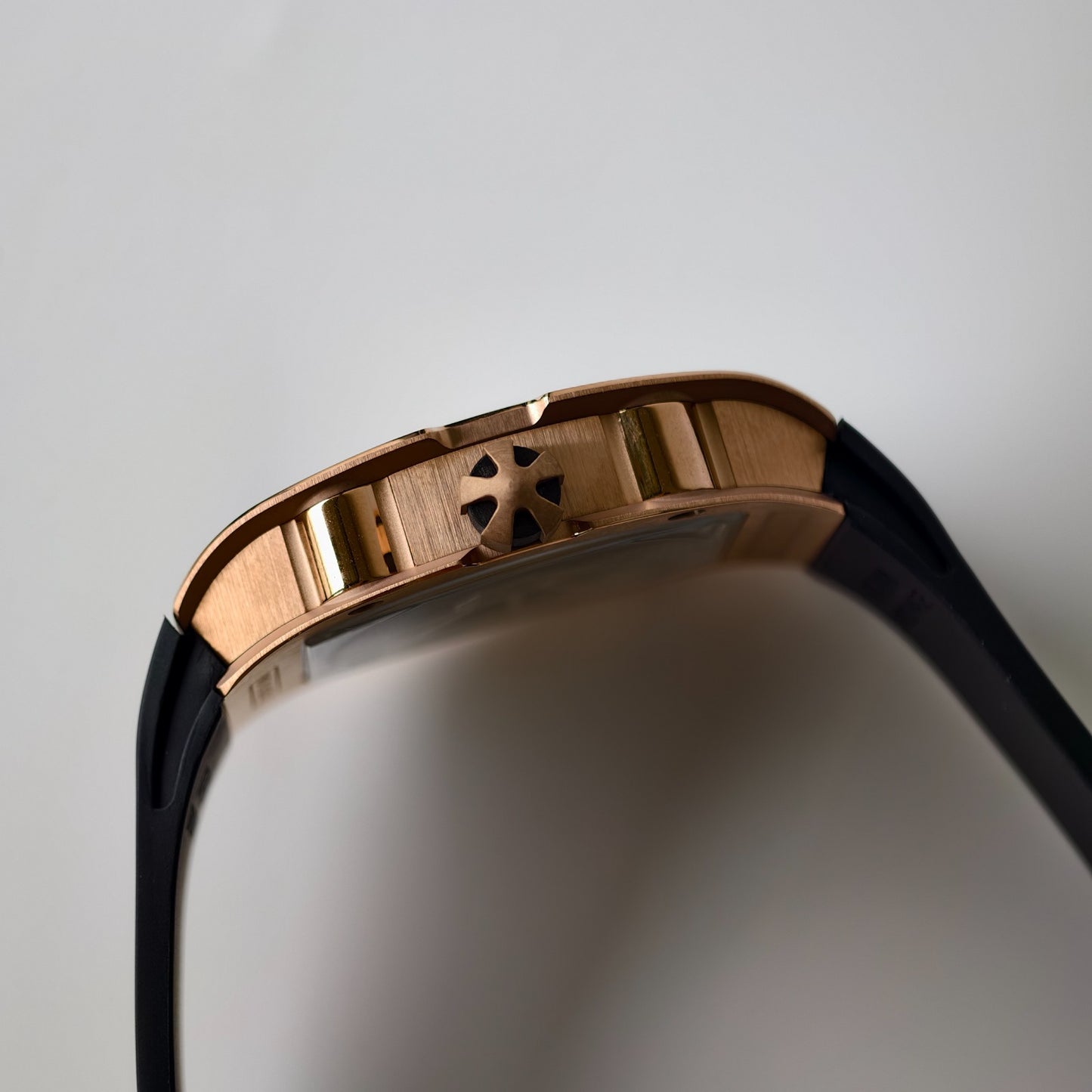 Miller Studios RM67-01 Rosegold Skeleton Dial on Black Rubber Strap CRMA6 Clone